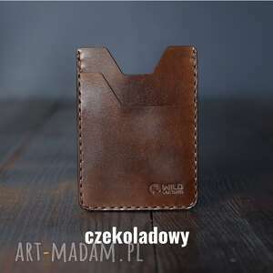 handmade męski portfel skórzany minimalistyczny na karty