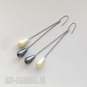 okrąg kolczyki, srebro, stal chirurgiczna, koraliki