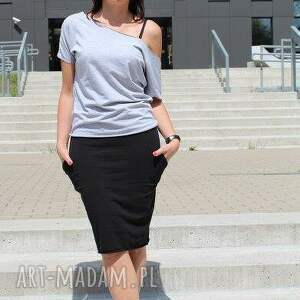 asymetryczna bluzka dresowa oversize - Szary mary ubrania