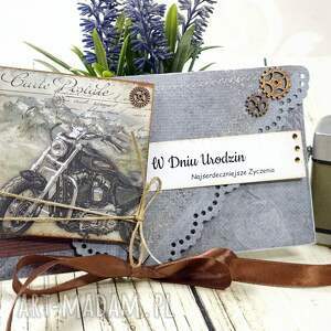 kartka z motocyklem, urodzinowa k100 mężczyzny męża, prezent