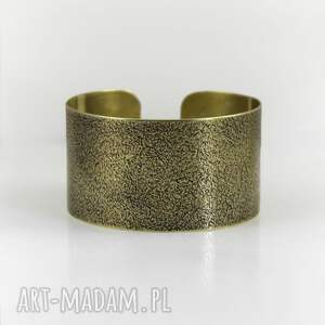 ziemia - mosiężna bransoleta 2511 12 ooak prosta bransoletka, męska