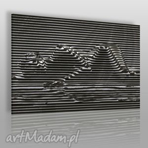 obraz na płótnie - kobieta paski - 120x80 cm - VAKU DSGN obrazy