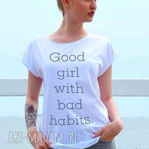 handmade koszulki bad habits oversize t-shirt