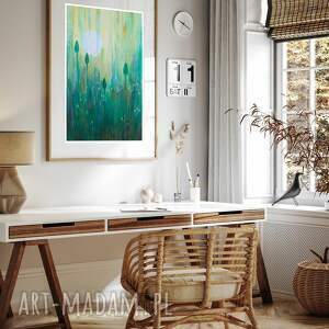 Oryginalna akwarela A3. Łąka, sztuka, plakaty