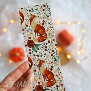 Prezent Urocza do książki z liskami | Papierowa zakładka lis