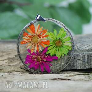 handmade naszyjniki naszyjnik z kwiatów w cynowej ramce z54