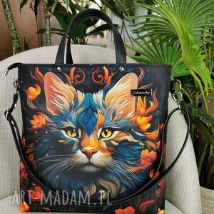 Prezent damska shopperka - kot 4, torebka shopper bag