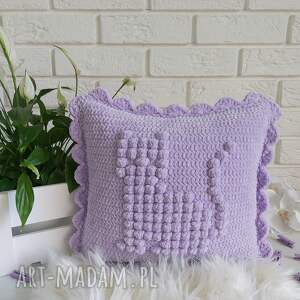 handmade pokoik dziecka poduszka dla dzieci kot 35x35 fiolet