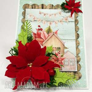 kartka świąteczna, święta scrapbooking, życzenia, bożonarodzeniowa