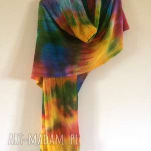 handmade szaliki ciepły kolorowy wełniany szal