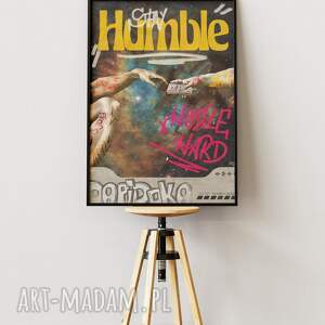 plakat stay humble - stworzenie adama 70x100cm, bóg pop art