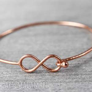 handmade infinity 925 /18k różowo pozł. Bransoletka