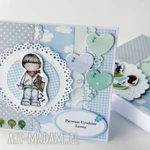 scrapbooking kartki kartka na urodziny, prezent, chłopiec