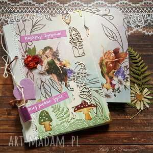 pamiętnik/ sekretnik / enchanted garden notes elfy, życzenia, kwiaty, buteleczka