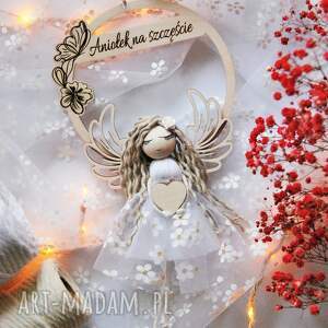 dekoracje aniołek na szczęście - idealny prezent anioł obręczy, zawieszka