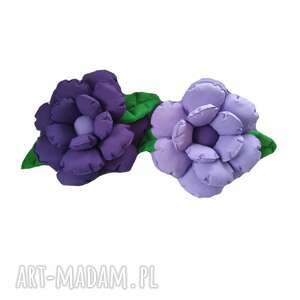 handmade poduszki komplet poduszek ozdobnych kwiaty w odcieniach fioletu