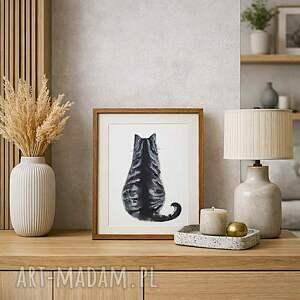 Kotek burasek - akwarela - kot koty - kotki, obrazy