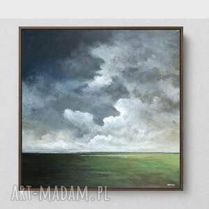 GDY DZIEŃ SIĘ KOŃCZY obraz akrylowy formatu 60/60 cm, pejzaż, akryl