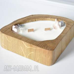 świeca sojowa zapachowa drewnie dębu /matcha bergamotka/, babci prezent