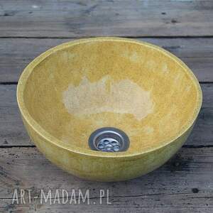 handmade ceramika musztardowa umywalka z ceramiki