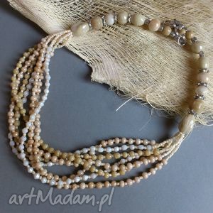 handmade naszyjniki beige