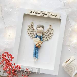pamiątka chrztu świętego dla chłopca #2 aniołek chłopiec chrzciny