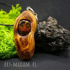 wisiorek %u201ebursztyn 2%u201d - żywioł ognia - Wisiorki