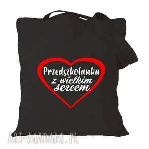 handmade torba z nadrukiem dla przedszkolanki, prezent, zakończenie roku, dzień edukacji