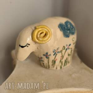 baranek ceramiczny, dekoracja wielkanoc, prezent
