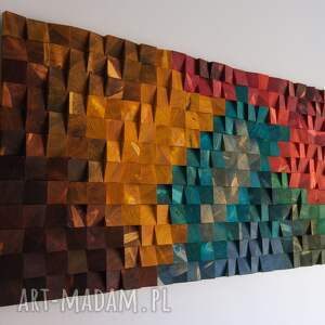 handmade dekoracje ikran, mozaika drewniana, dyfuzor dźwięku, dekoracja na ścianę