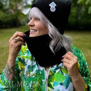 na szyję, czarny, komin buff, zimowe komplety