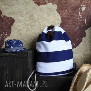 handmade plecak city backpack - marine wave