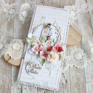 ręcznie robione scrapbooking kartki kartka ślubna ręcznie robiona "wedding 1"