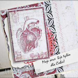 handmade scrapbooking kartki kartka walentynkowa - moje serce