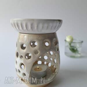handmade świeczniki kominek ceramiczny