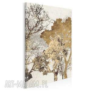 obraz na płótnie - drzewa brąz w pionie - 50x70 cm (18105)