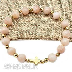 Bransoletka różaniec na rękę kamień słoneczny sakwa