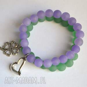 ręcznie wykonane bracelet by sis: fioletowe kamienie półszlachetne