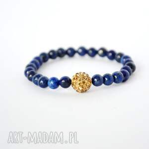 handmade bracelet by sis: złote cyrkonie w kamieniach półszlachetnych