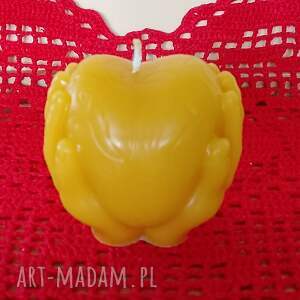 świeca serce z wosku pszczelego prezent, aromaterapia