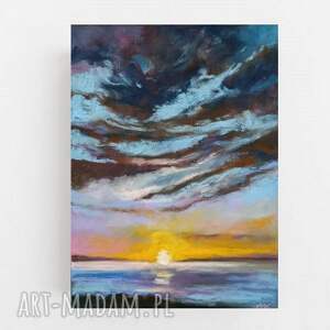 pejzaż - praca formatu 24/18 cm rysunek, pastele suche