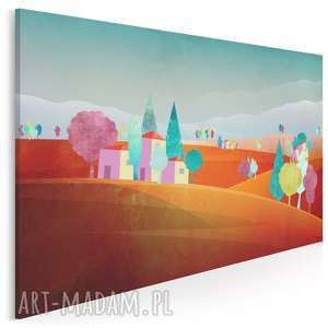 obraz na płótnie - toskania pejzaż 120x80 cm 59201, krajobraz kolorowy