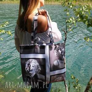 handmade na ramię nieprzemakalna torba na wakacje z marilyn monroe