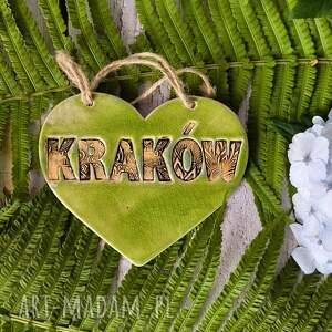 badura ceramika kraków zawieszka ceramiczna serce pamiątka z krakowa serduszko