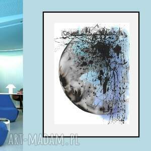 grafika z cyklu lazurowe drżenia 30cm x 40cm, A3, intrygujące