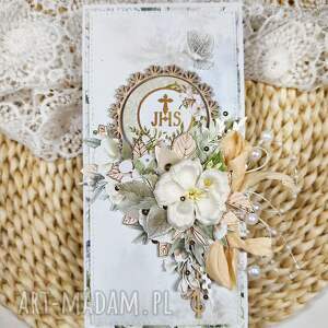 scrapbooking kartki kartka komunijna pierwsza komunia, prezent na komunię