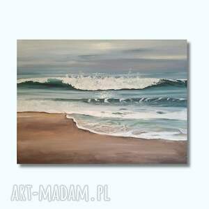 Morze, obraz olejy, pejzaż - morski, z morzem