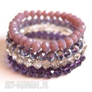 handmade set fifty shades of purple crystal