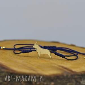 handmade buldog francuski / buldożek - bransoletka z psem, srebro 925