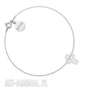 sotho srebrna bransoletka z krzyżykiem, minimalistyczna, blogerska